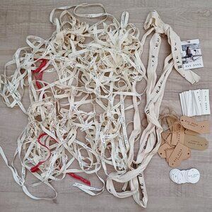 Lot of Authentic RAE DUNN Ribbon Strands + Tags for Crafting Home Decor